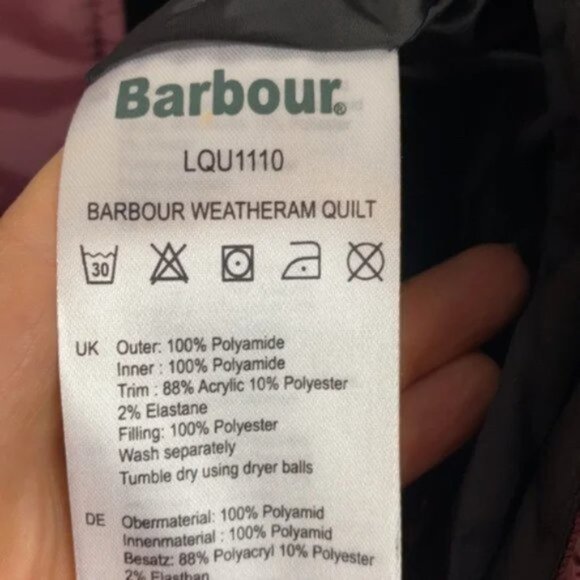 NWT Barbour 8 Weatheram Quilted Coat Burgundy Red - Picture 14 of 14